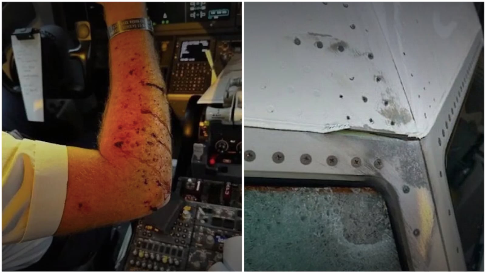 Plane was damaged after a collision