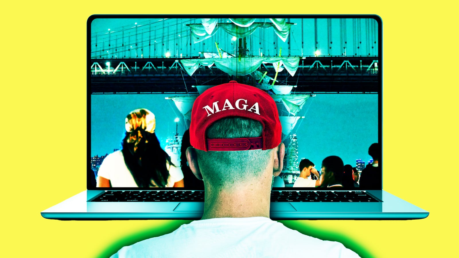 Mexican Navy boat, maga photo illustration