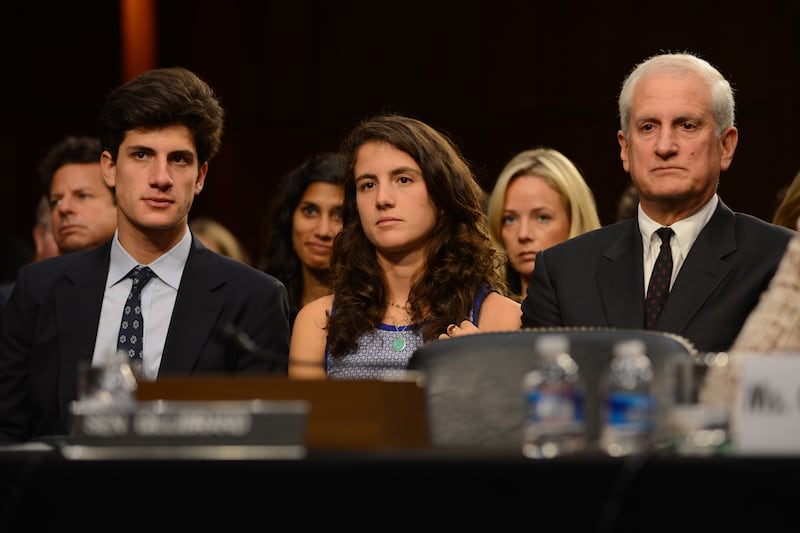 Washington DC Caroline Kennedy goes before the U.S. Senate Foreign Relations Committee for questioning as they determine if she will be the next U.S. Ambassador to Japan.Caroline's children Jack Schlossberg and his sister Tatiana Schlossberg and husband Edwin Schlossberg.