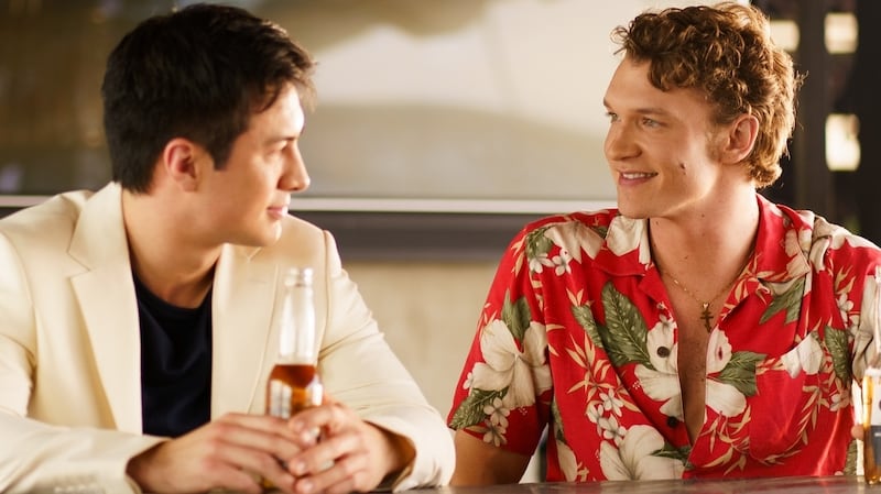 Hudson Williams and Connor Storrie in Heated Rivalry