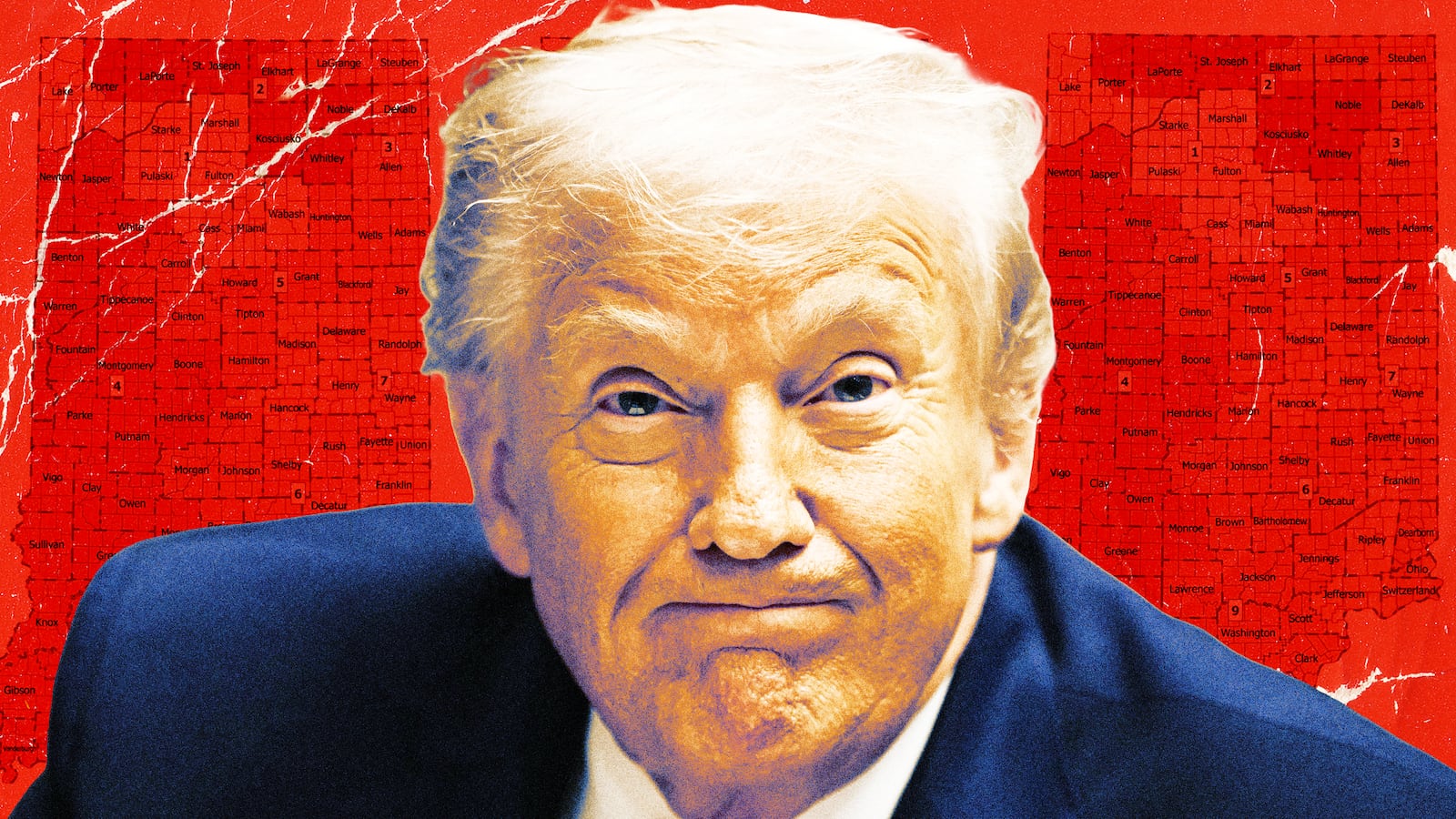 Donald Trump and the Indiana redistricting map.