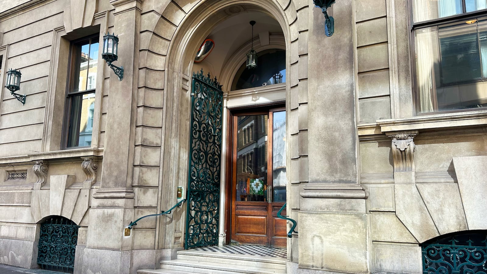 General view of the Garrick Club on March 27,2024 in London, England.