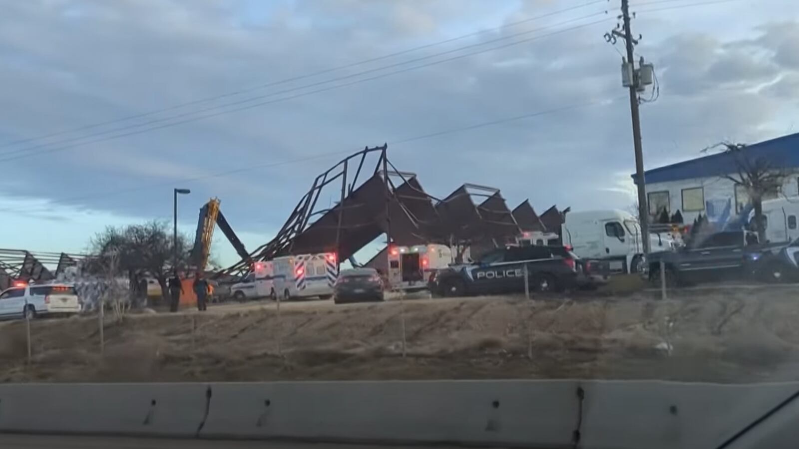 An under-construction hangar collapsed at Boise Airport in Idaho, killing three.