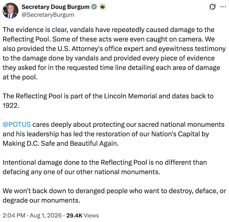 Sec. Doug Burgum on X