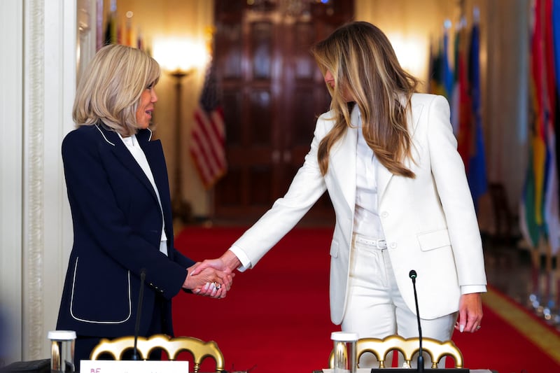 Melania and Brigette Macron