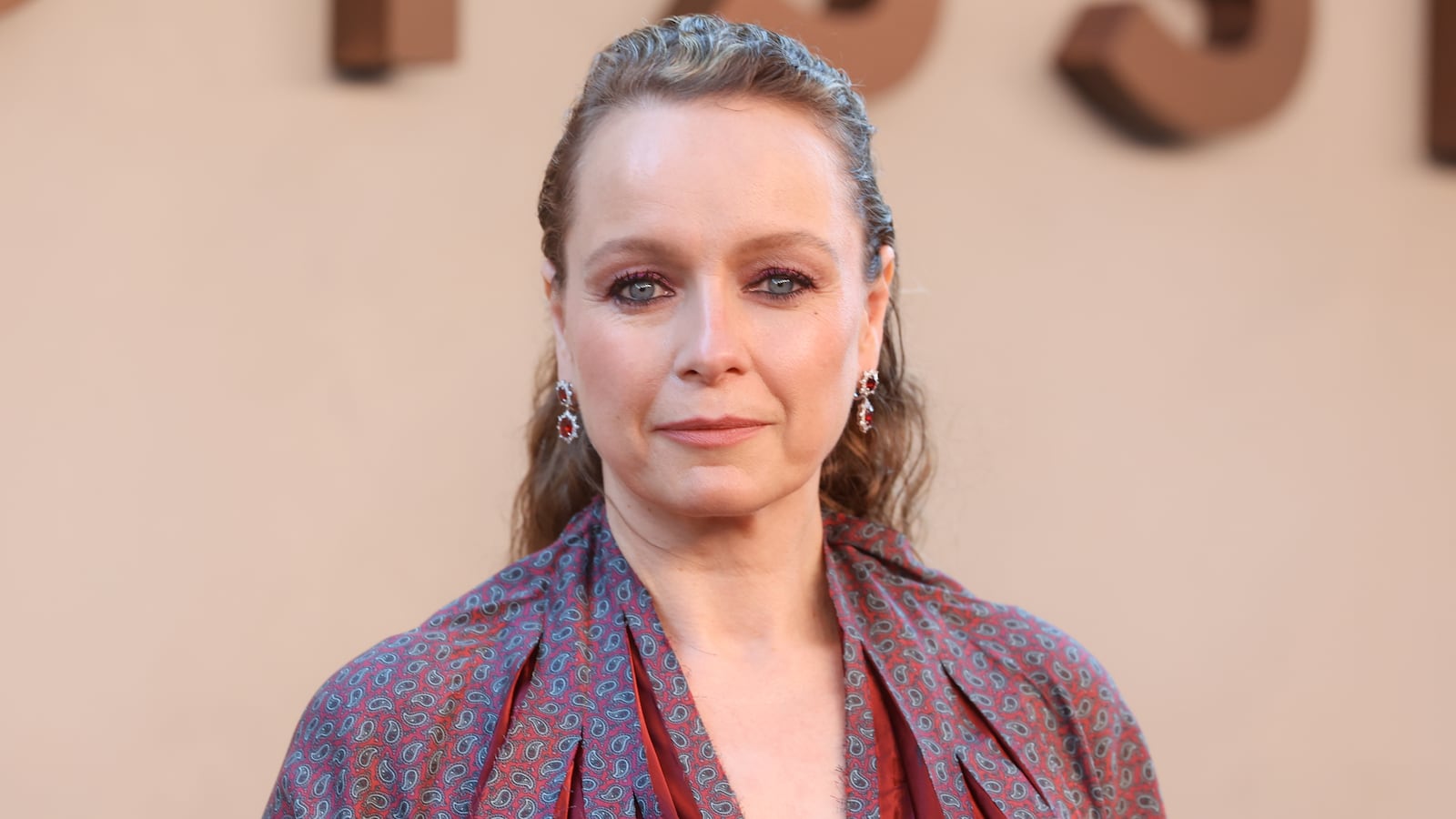 Samantha Morton at "The Odyssey" New York Premiere held at AMC Lincoln Square on July 14, 2026 in New York, New York.