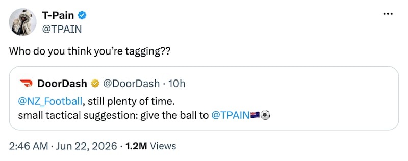 T-Pain's post on X.