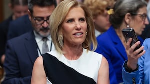 Fox News host Laura Ingraham watches from the audience as former NIH Director Anthony Fauci testifies before the Senate Homeland Security and Governmental Affairs Committee hearing on July 29, 2026 in Washington, DC.