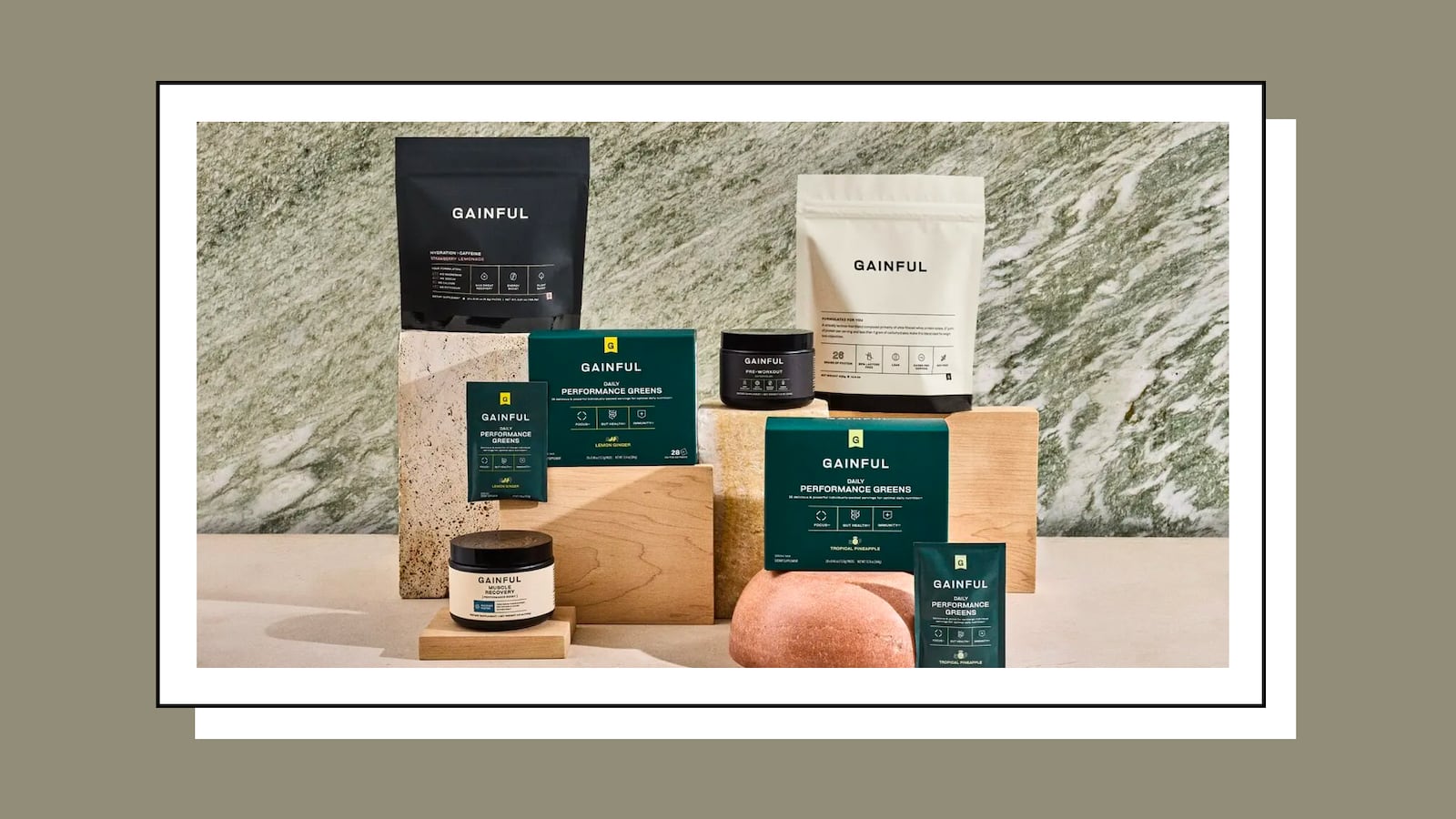 Gainful products in a lifestyle setting.