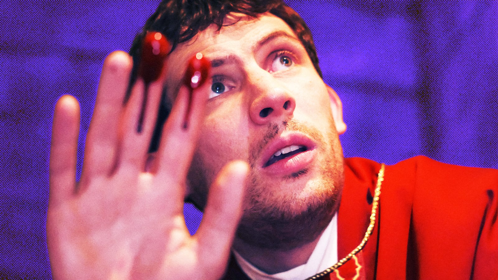 Josh O’Connor in Wake Up Dead Man: A Knives Out Mystery.