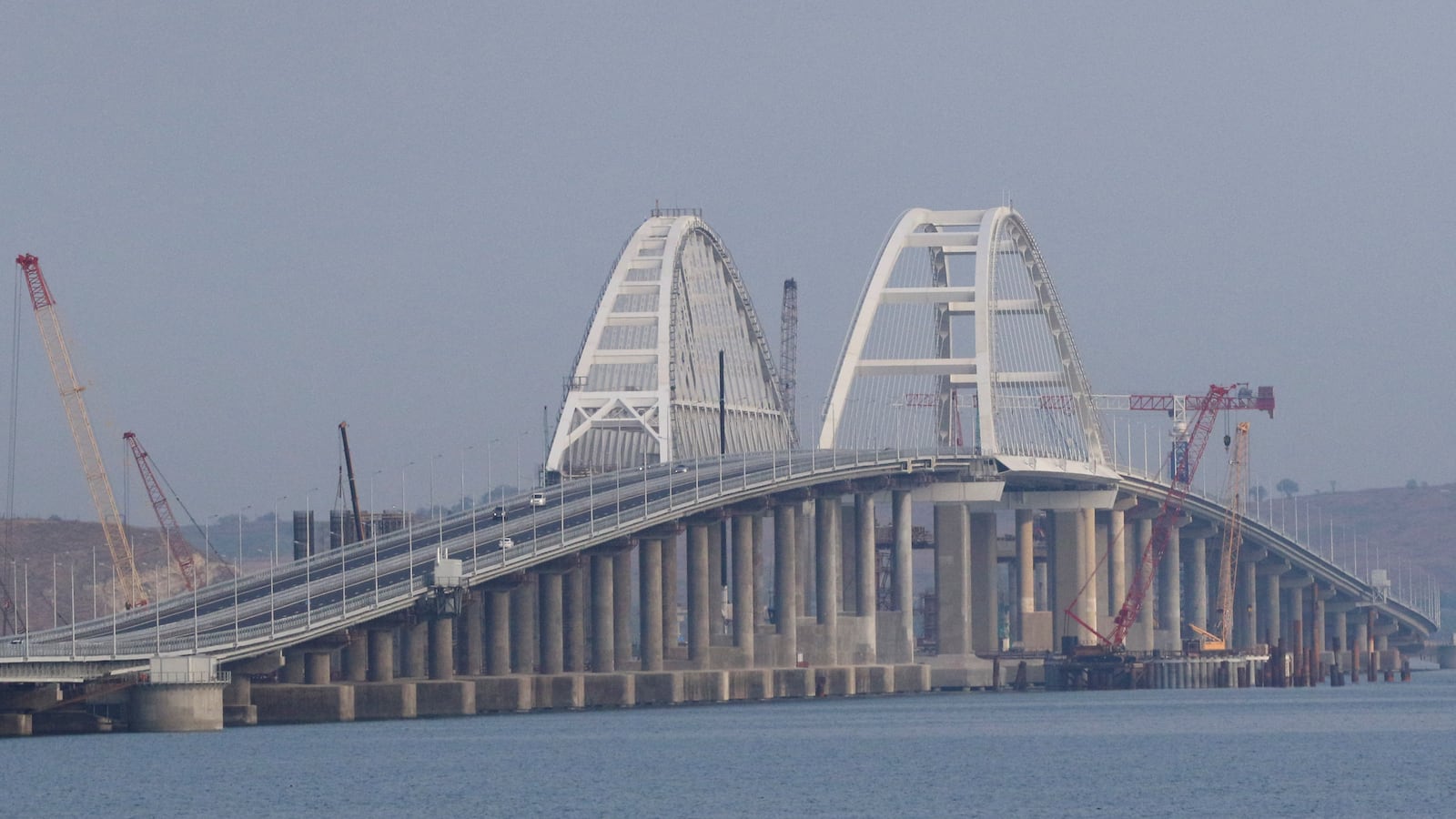 the Kerch bridge, which was constructed to connect the Russian mainland with the Crimean Peninsula