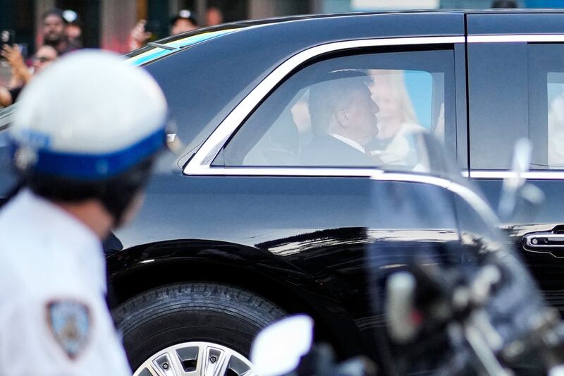 Donald Trump arriving at MSG