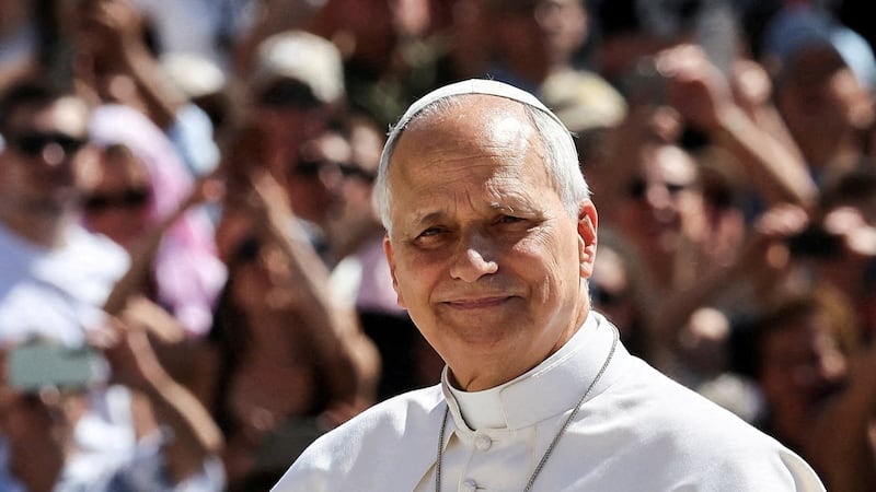 Pope Leo XIV gathers an audience in St. Peter's Square at the Vatican on 5/27