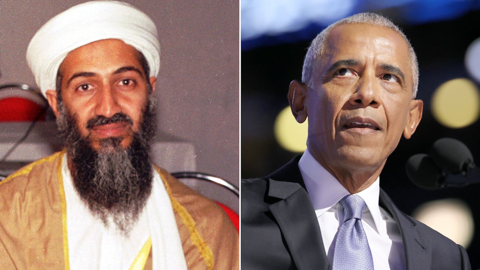 Osama bin Laden and Barak Obama