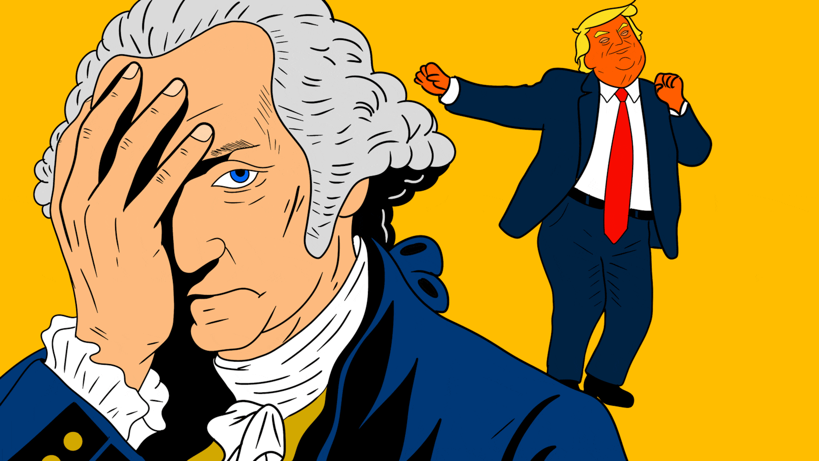 Donald Trump, George Washington animated gif
