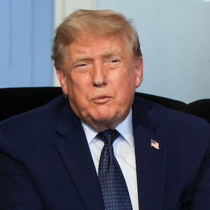 President Donald Trump attends a bilateral meeting on the sidelines of the G7 summit, in Evian, France on June 15, 2026.