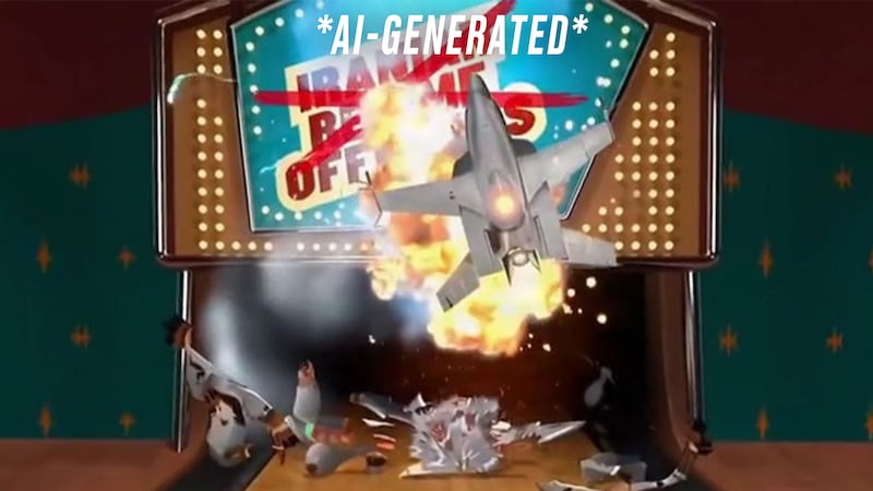 Fighter jets bursting out of the bowling alley.