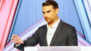 Ben Shapiro speaks during Turning Point's annual AmericaFest in Phoenix, Arizona on December 18, 2025.