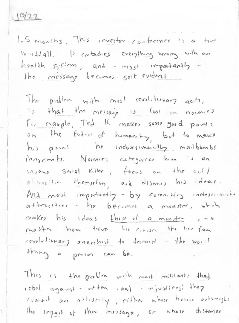 A new court filing revealed Luigi Mangione's alleged diary entries.