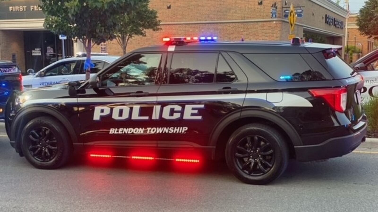 A picture of a Blendon Township Police Department car. An Ohio cop shot and killed pregnant 21-year-old woman Ta’Kiya Young on Thursday evening in the parking lot of a Kroger grocery store.