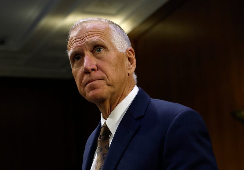 Sen. Thom Tillis said that the unreleased Epstein files might be "something really disturbing."