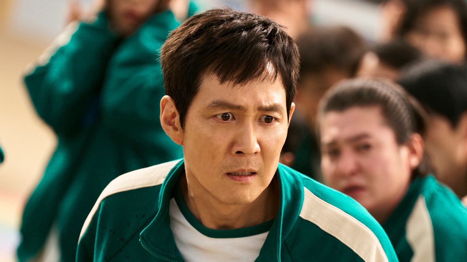Lee Jung-jae as Seong Gi-hun in Squid Game.