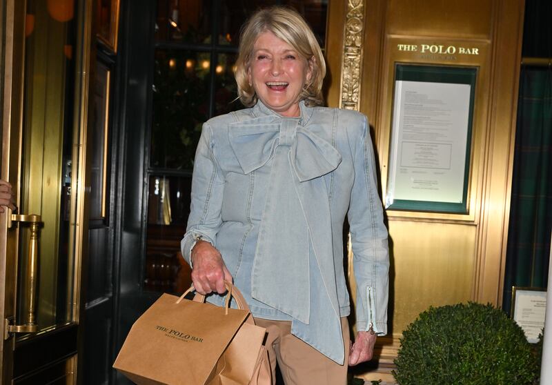 Martha Stewart leaves The Polo Bar