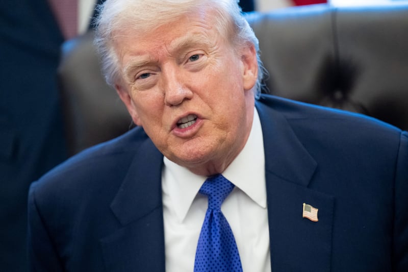 President Donald Trump on Monday insisted he was not "ripping down" the Kennedy Center with the two-year $200 million construction project but suggested it would be stripped to the steel beams and rebuilt.