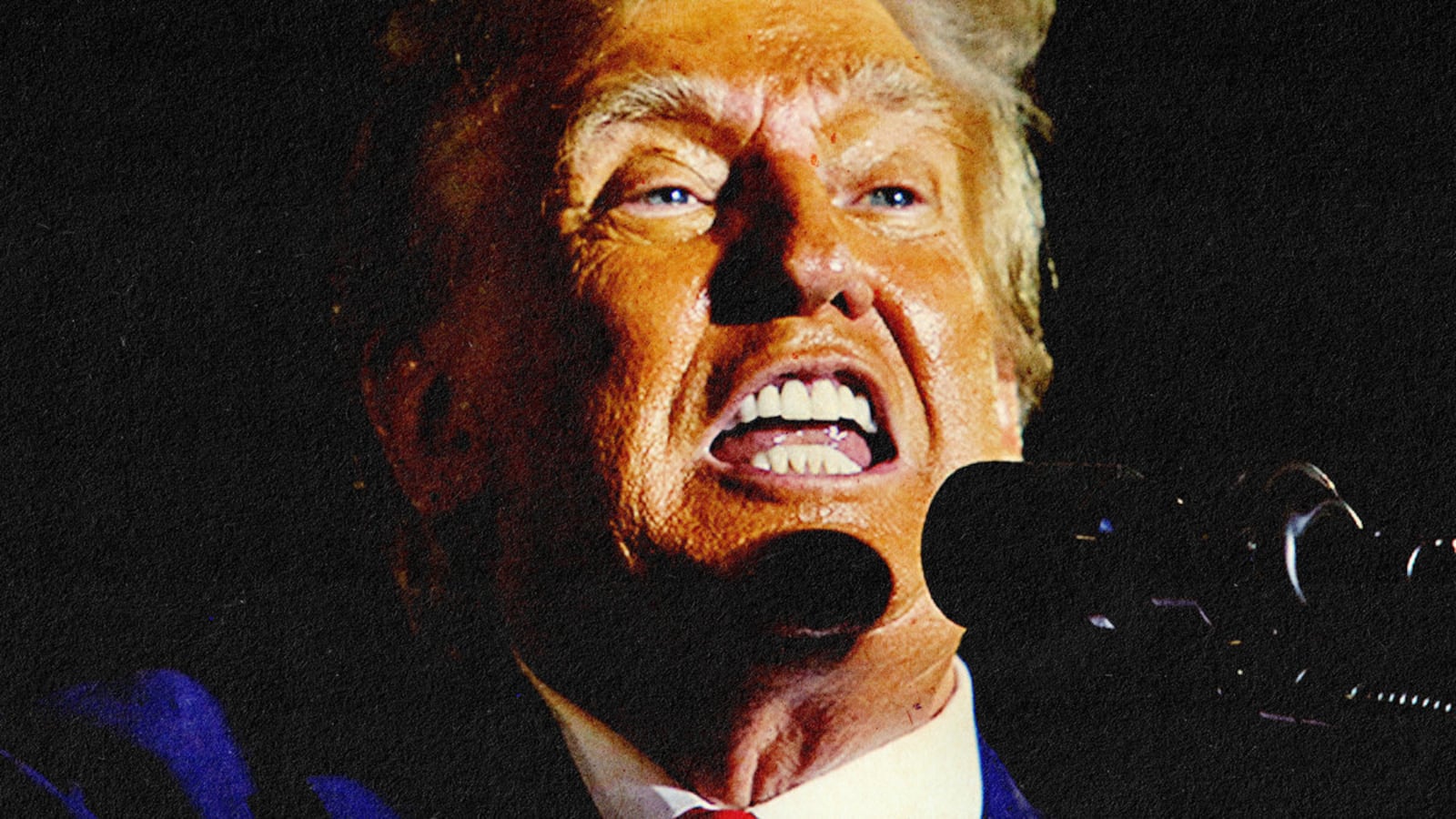 Photo illustration of Trump