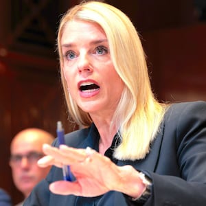 Attorney General Pam Bondi testifies in the Dirksen Senate Office Building on Capitol Hill on June 25, 2025 in Washington, DC.