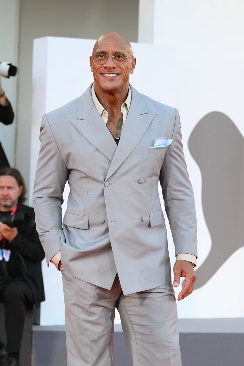 American actor and film producer Dwayne Johnson at the 82 Venice International Film Festival 2025. The Smashing Machine Red Carpet. Venice (Italy), September 1st, 2025 (Photo by Marilla Sicilia/Archivio Marilla Sicilia/Mondadori Portfolio via Getty Images)