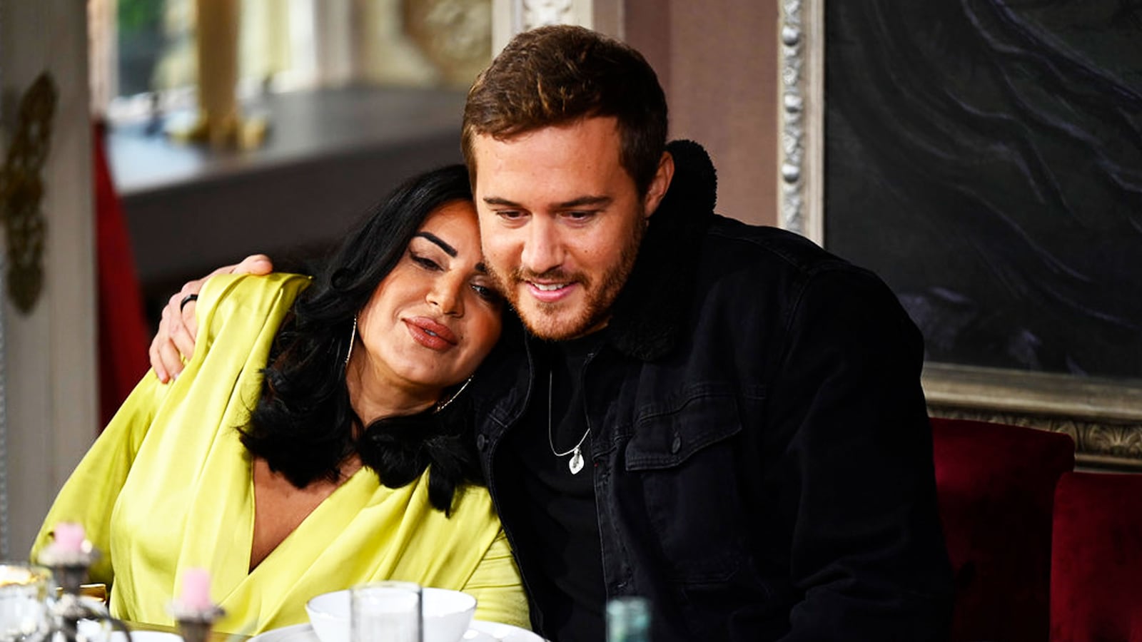 A photo including Mercedes “MJ” Javid, Peter Weber in the series Traitors on Peacock