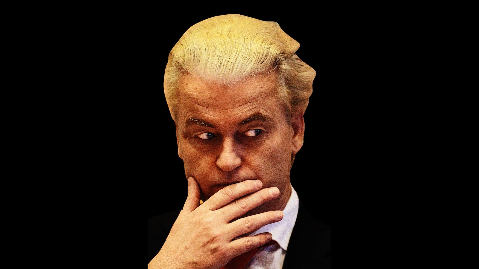 Geert Wilders, Dutch right-wing politician and leader of the Party for Freedom (PVV), attends a meeting in the Dutch parliament