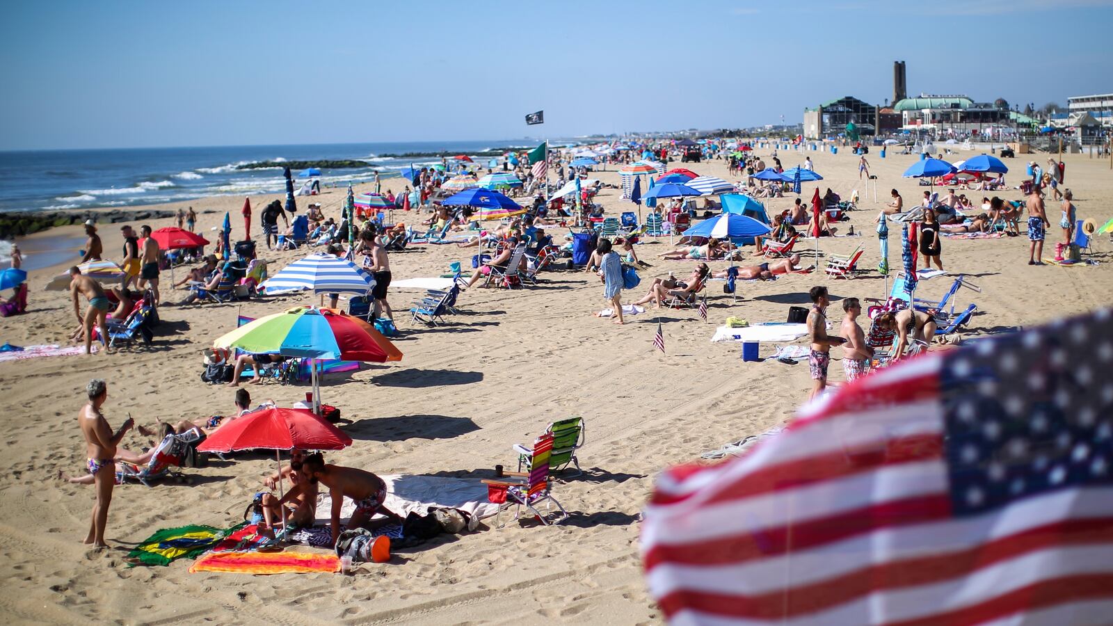 Asbury Park beach on Memorial Day.