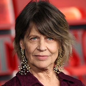 HOLLYWOOD, CALIFORNIA - NOVEMBER 06: Linda Hamilton attends the Los Angeles premiere of Netflix's "Stranger Things" Season 5 at TCL Chinese 6 Theatres on November 06, 2025 in Hollywood, California.