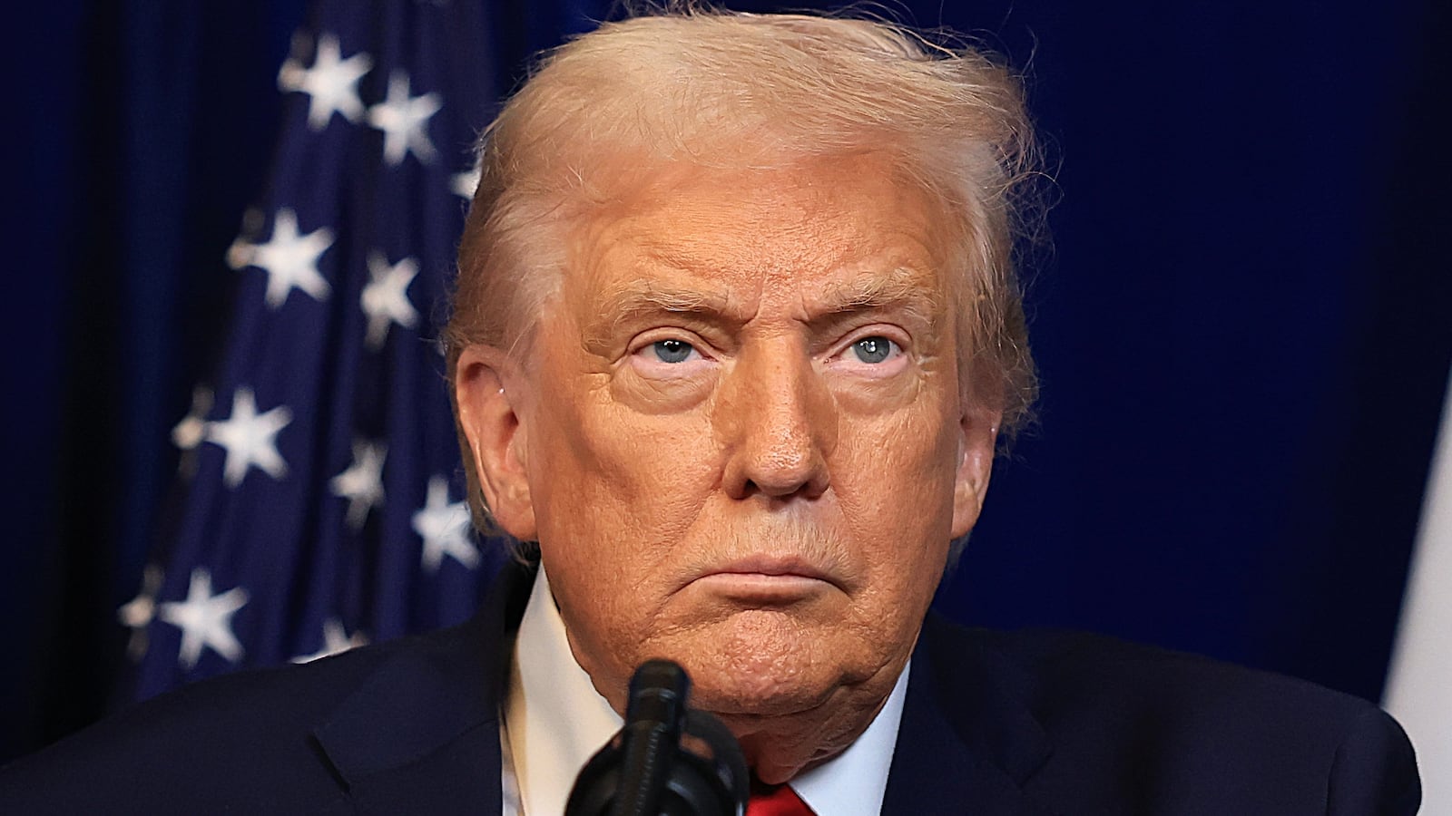 PALM BEACH, FLORIDA - DECEMBER 29: U.S. President Donald Trump holds a press conference with Israeli Prime Minister Benjamin Netanyahu at his Mar-a-Lago club on December 29, 2025 in Palm Beach, Florida. The two leaders held a bilateral meeting to discuss regional security in the Middle East as well as the U.S.-Israel partnership. (Photo by Joe Raedle/Getty Images)