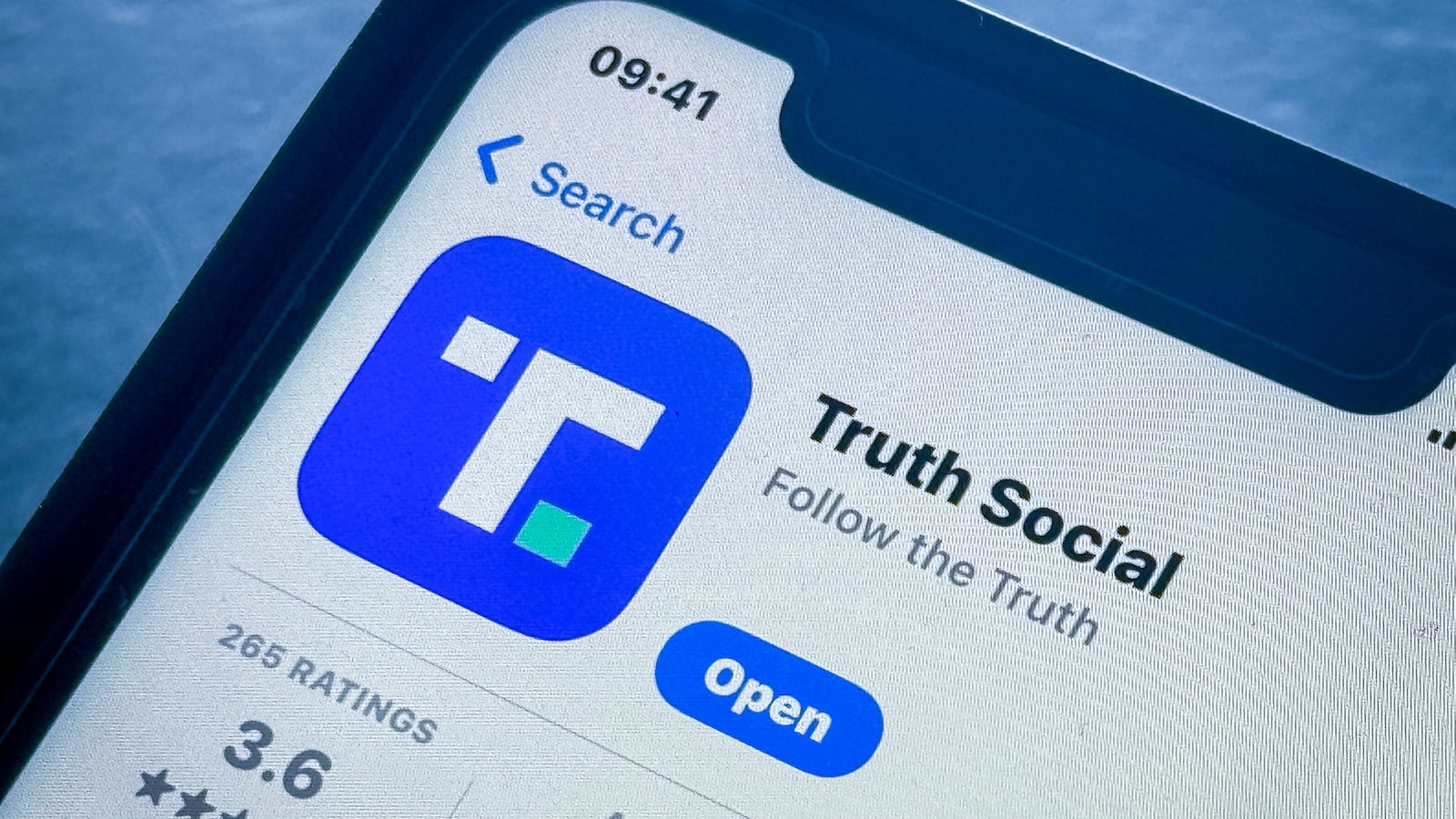 Truth Social on a smartphone.