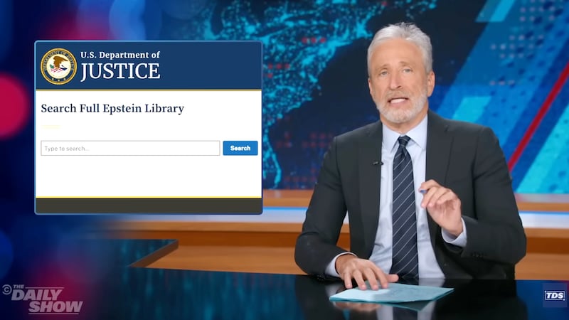 Jon Stewart explains why he's in the Epstein files.