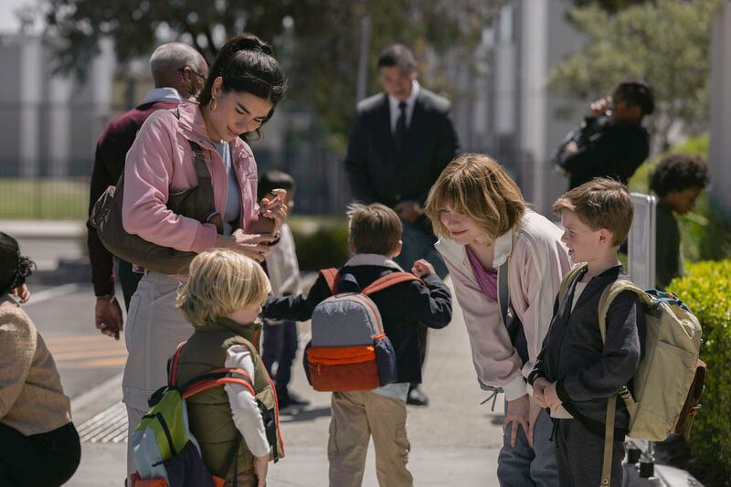 Kartiah Vergara as Ana, Duke McCloud as Milo and Sophia Lillis as Carrie