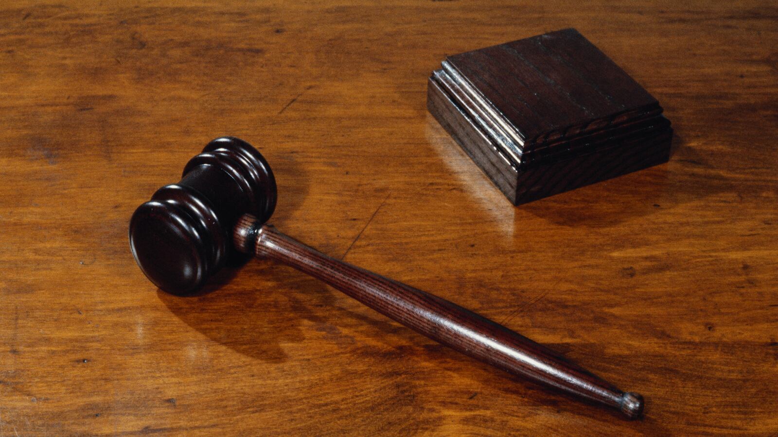Close-up of judge gavel