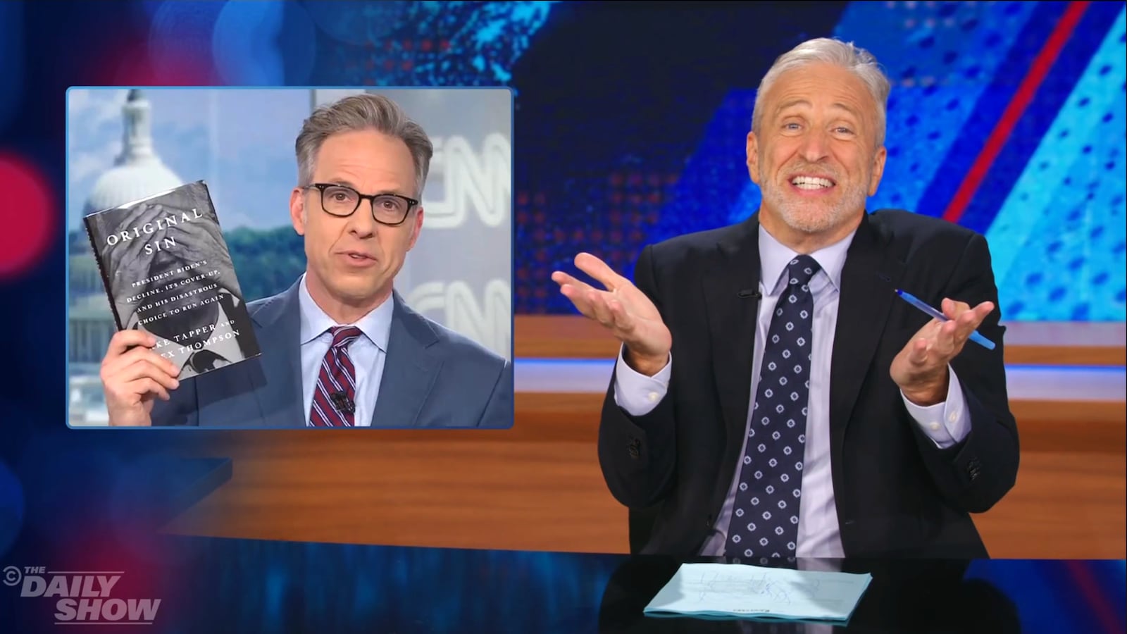 The Daily Show, Jon Stewart talking about Jake Tapper and his new book