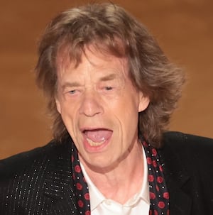 Los Angeles, CA. March 2, 2025: Mick Jagger at the 97th Academy Awards (Oscars) at the Dolby Theatre on March 2, 2025 in Los Angeles, CA. (Myung J. Chun / Los Angeles Times via Getty Images)
