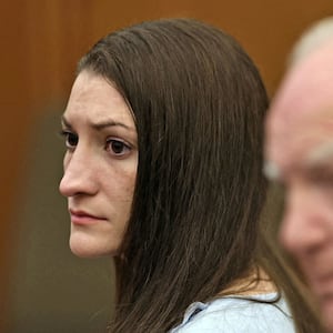 FILE PHOTO: Lindsay Clancy and attorney Kevin Reddington watch jurors in her murder trial as Judge William Sullivan asks them to continue deliberations, in Plymouth, Massachusetts, U.S., September 2, 2026. The jury has come back for the second time to say they could not reach a unanimous verdict, triggering Judge Sullivan to instruct them to continue deliberating, but this time by delivering a last-resort instruction known in Massachusetts as a "Tuey-Rodriguez charge." Greg Derr/Pool via REUTERS/File Photo