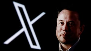 A portrait picture of Elon Musk photographed in Krakow, Poland on January 22nd, 2024 and X, former Twitter, logo are screened for illustration photo in Krakow, Poland on October 25, 2024.