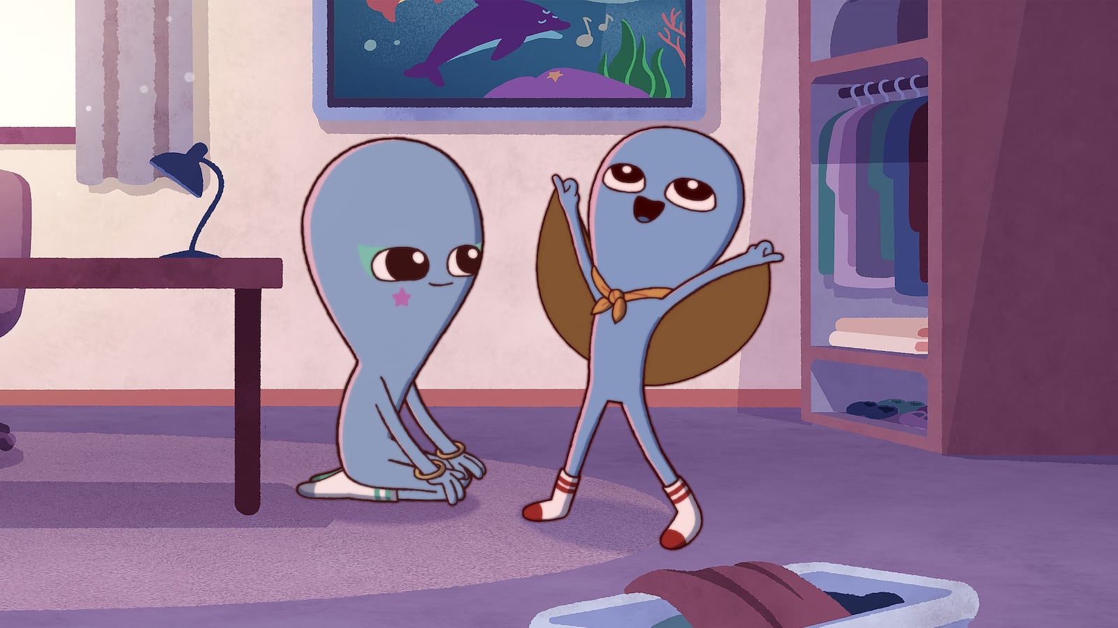 A production still from the new Apple TV+ series Strange Planet.