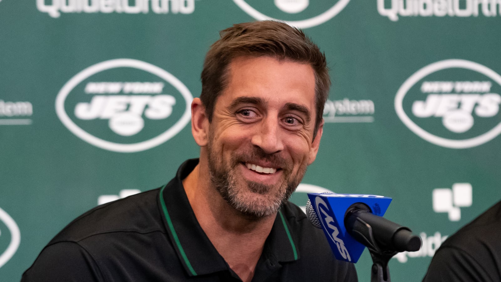 New York Jets quarterback Aaron Rodgers.