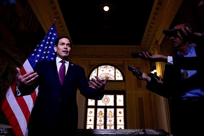 Rubio took offense at a reporter's "stupid" question about the Iran ceasefire.