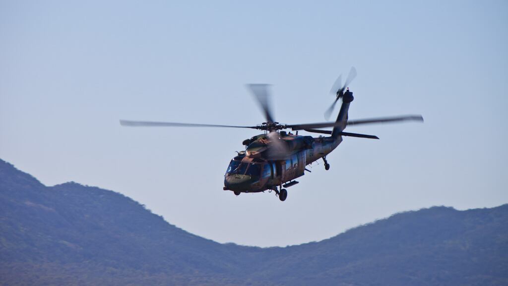 A Black Hawk helicopter - like those James Bellew crashed before his death at Fort Stewart, Georgia