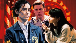 A photo illo illustration of Emmy Rossum, Jake Lacy, and Lola Petticrew in Furious.