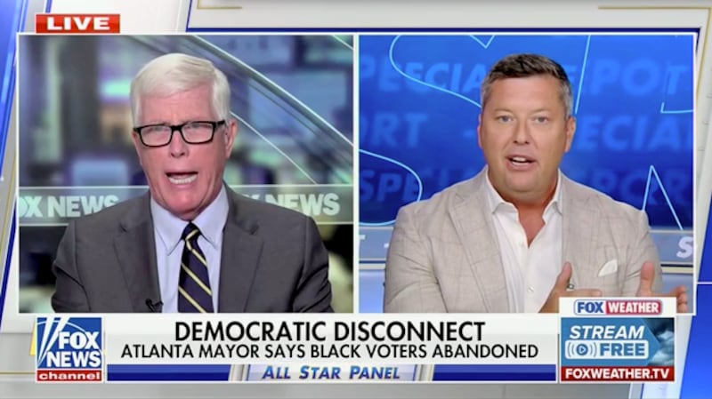 Hewitt and Murphy argued about the significance of Ossoff's comment about Harp and Trump traveling together.